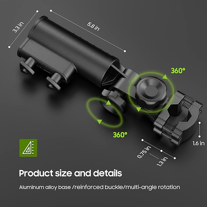 10L0L Heavy Duty Golf Push Cart Umbrella Holder, Super Strong Windproof, Universal Umbrella Stand for Mobility Scooter, Stroller, Wheelchair, Beach Chair
