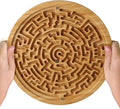 Round Wooden Labyrinth Board Game by CHILLKITYPET