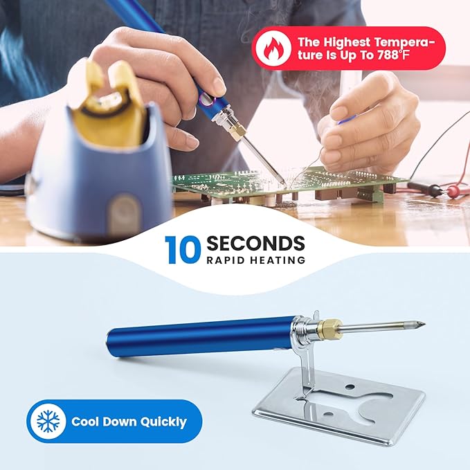 Cordless Soldering Iron Kit, Wireless Electric Soldering Gun Pen, 1100mAh Large - Image 2