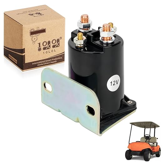 10L0L 12V Solenoid Relay Assembly for Yamaha G2, G8, G9, G11, G14, G16 G20 1985-2002 4-Cycle Gas - Heavy Duty Golf Cart Solenoid 4 Terminal Starter Solenoids OEM JF2-H1950-00, JR3-H1950-00