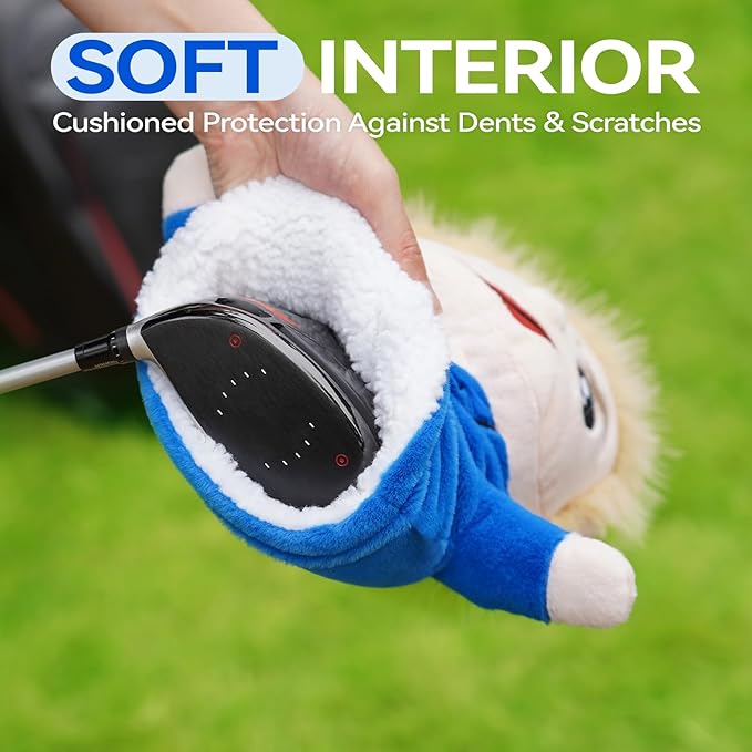 Funny Driver Headcover, Creative Plush Golf Driver Head Covers Fits Standard 460CC Driver Head, Unique Golf Gift & Accessories for Men and Women