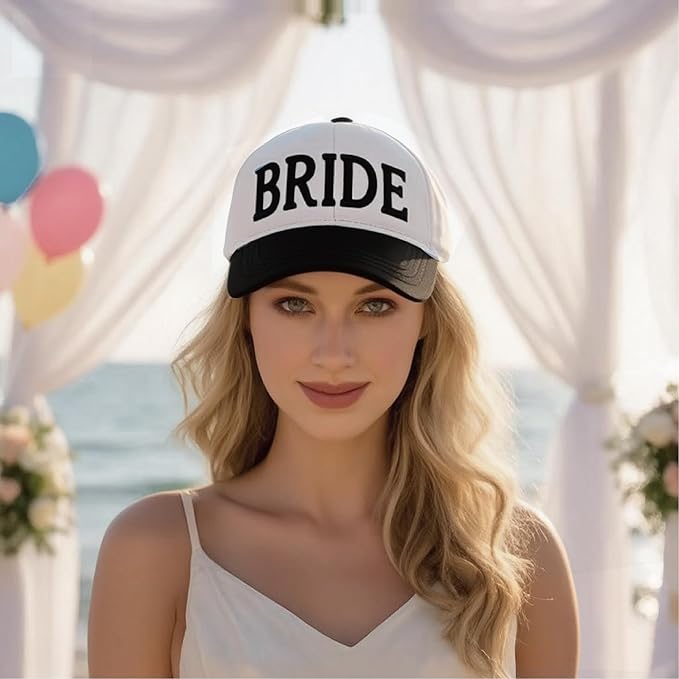 LADY&HOME Bride Baseball Hat,Bach Party Decorations,Bridal Shower Accessory,Bride to Be Gift,Bridesmaid Favor