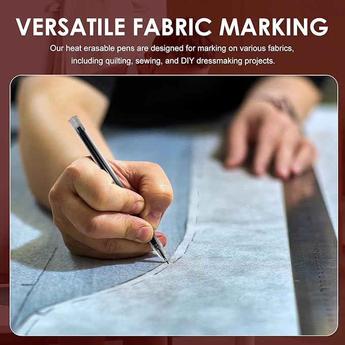 24pcs Heat Erasable Pens for Fabric, Fabric Pens for Sewing Erasable for - Image 3