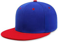 CHOK.LIDS Flat Bill Visor Classic Snapback Hat Blank Adjustable Brim High Top End Trendy Color Style Plain Tone Baseball Cap