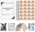 15 Sheets 360 PCS Gold-Black-Cowhide Acid-Free Photo Corners Notebook, by GOONAVI