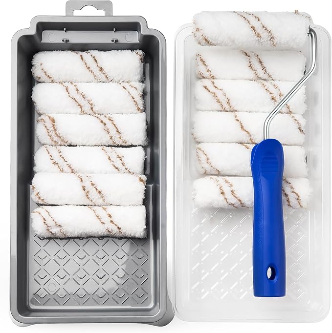 Mister Rui Paint Roller Kit, 16 Pack, 4 Inch Microfiber Paint Rollers, Small - Image 8