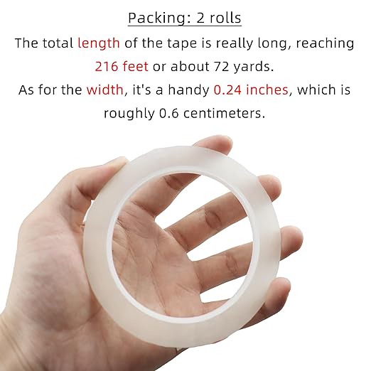 2 PCS Clear Floral Tape, 1/4" Flower Stem Wrap Tapes, Waterproof Florist Tape - Image 5