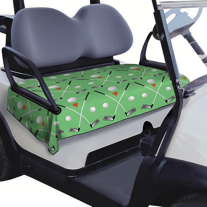 Golf Cart Seat Covers, Golf Cart Seat Towel Blanket for 2-Seat Golf Carts, Breathable Golf Cart Seat Cushions Golf Club Car Accessories 51'' x 31''