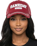 Funky Junque Distressed Vintage Baseball Cap - Embroidered Patch Women's Hat - Holiday, Lifestyle & Patriotic Designs