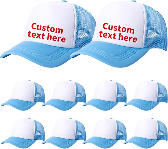 10 Pack of Blank Trucker Hat Bulk Men and Women Hats Bulk DIY Graffiti Mesh Hat Hot Stamping Hats