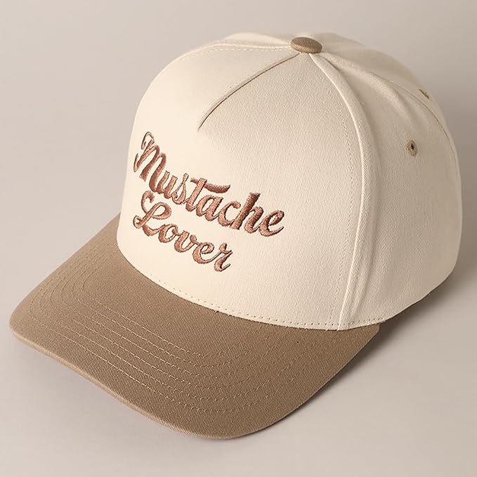 MIRMARU Two-Tone Vintage Canvas Trucker Hats for Men & Women, Adjustable Size Baseball Caps with Trendy Embroidered Design