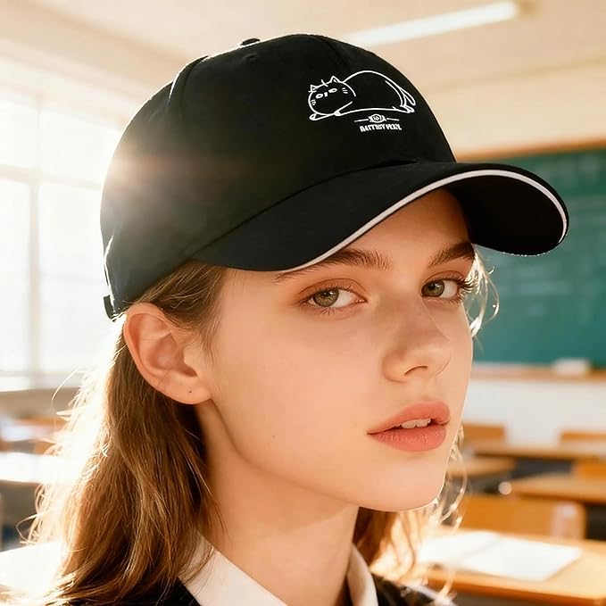 Embroidered Baseball Cap for Men Women, Breathable Cotton Adjustable Hat, Various Patterns for Casual Daily Outfits