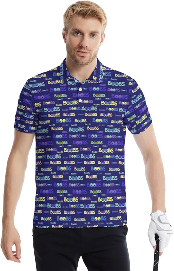 Mens Golf Shirts Golf Polo Shirts for Men Short Sleeve Polo Shirts Golf Gifts