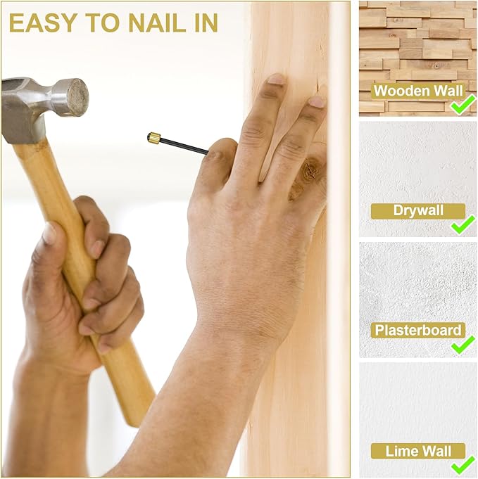 120PCS Nails for Hanging Pictures, 4 Sizes Picture Hanging Nails for Wall - Image 4