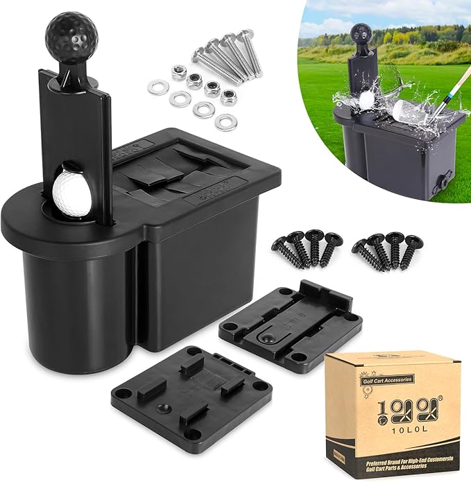10L0L Golf Cart Ball Washer, Golf Club Head Cleaner for Yamaha, EZGO, Club Car, Star EV-Universal & Detachable
