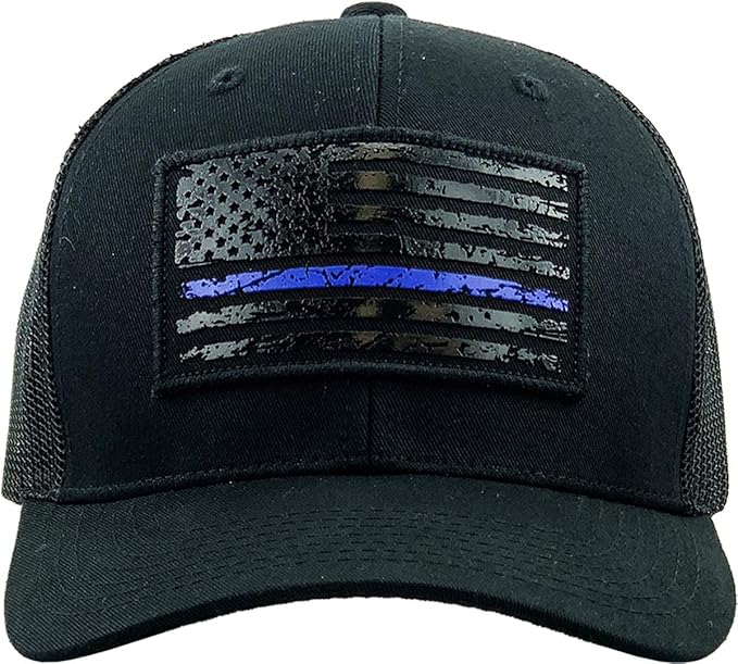 KBETHOS Flag USA America Military Thin Blue Line Thin Red Line Vintage Distressed Baseball Cap Dad Hat Unisex Adjustable…