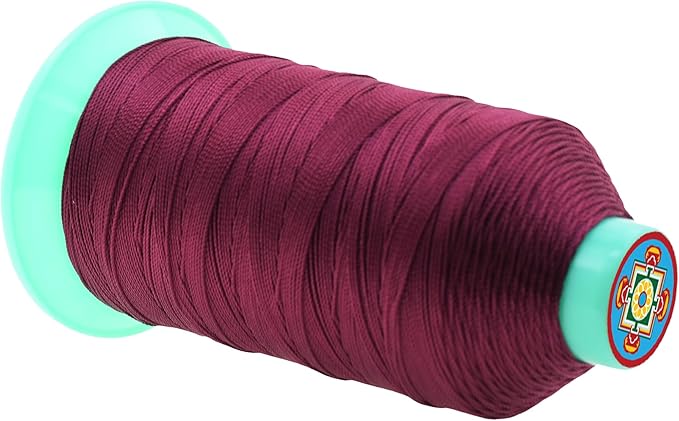 Mandala Crafts Bonded Nylon Thread Burgundy Heavy Duty Sewing Threads - Image 2