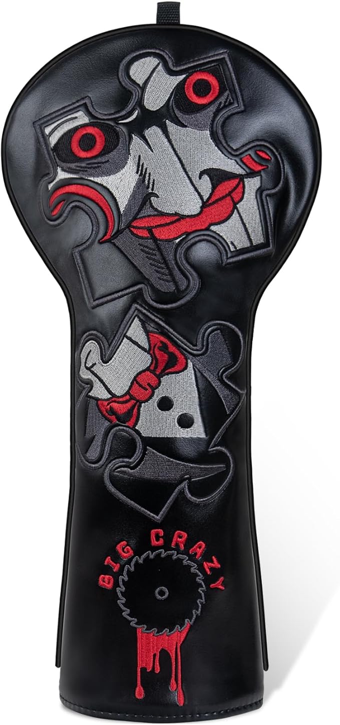 Big Crazy Golf Headcovers - Funny Golf Club Covers - Driver Headcover with Tour Grade PU Leather - Golf Driver Headcover, Waterproof Golf Head Covers, Soft Lining Golf Gift