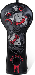 Big Crazy Golf Headcovers - Funny Golf Club Covers - Driver Headcover with Tour Grade PU Leather - Golf Driver Headcover, Waterproof Golf Head Covers, Soft Lining Golf Gift