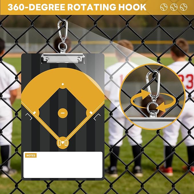 AOLEBA Baseball Lineup Board for Dugout,Dry Erase Magnetic Metal Baseball Clipboard for Coaches