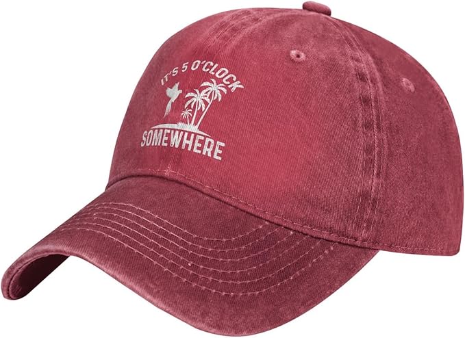 Philysonic 5 Oclock Somewhere Hat It is 5 Oclock Somewhere Hat Women Baseball Hat Cool Hats