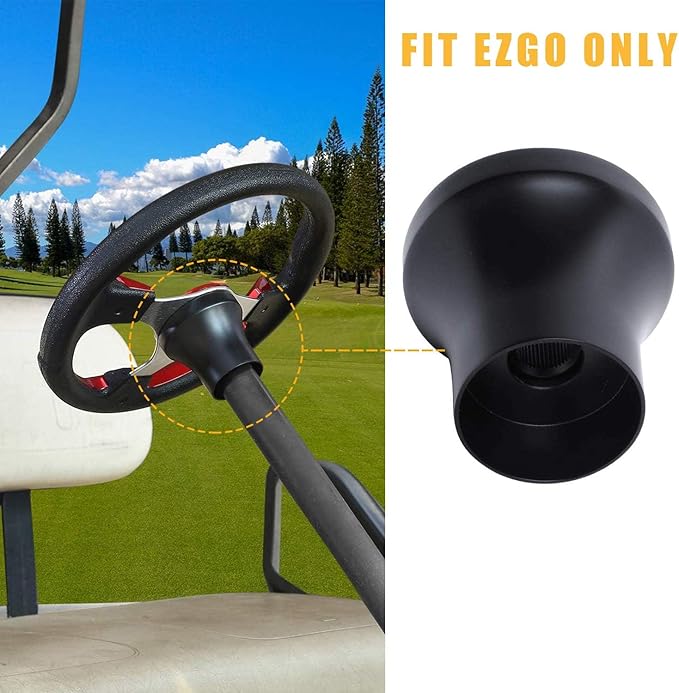 EZGO Steering Wheel Adapter fit EZGO TXT/RXV/Marathon/Medalist Golf Carts Steering Wheel Adapter Golf Cart Accessories(Black)