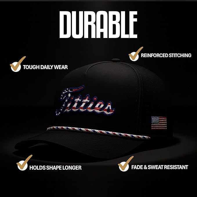 Curves & Clubs Titties Golf Hat - Funny Golf Hat, Titties Hat - Funny American Hat - One-Size-Fits-All - Men's Gifts