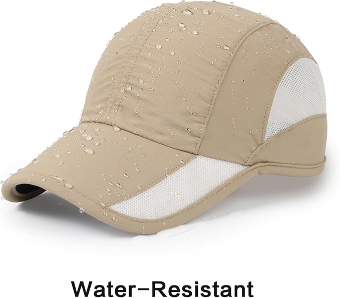 HH HOFNEN Quick Dry Baseball Cap Unstructured Running Cap Water-Resistant UPF 50+ Mesh Golf Sun Hats for Men Women