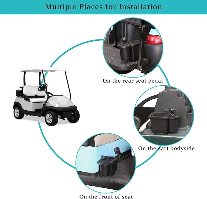 10L0L Golf Cart Ball Washer, Golf Club Head Cleaner for Yamaha, EZGO, Club Car, Star EV-Universal & Detachable