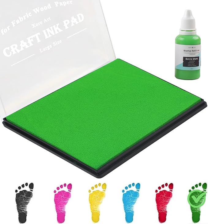 5"x4'' Large Ink Pad Washable Stamp Ink Pad by XoreArt