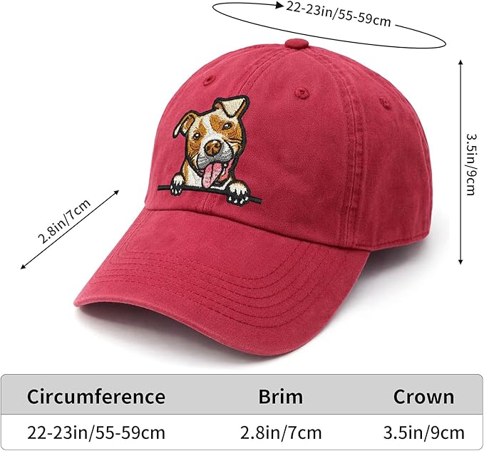 Pet Dog Lover Gifts,Embroidered Dog Baseball Hats for Men Women Dad Mom