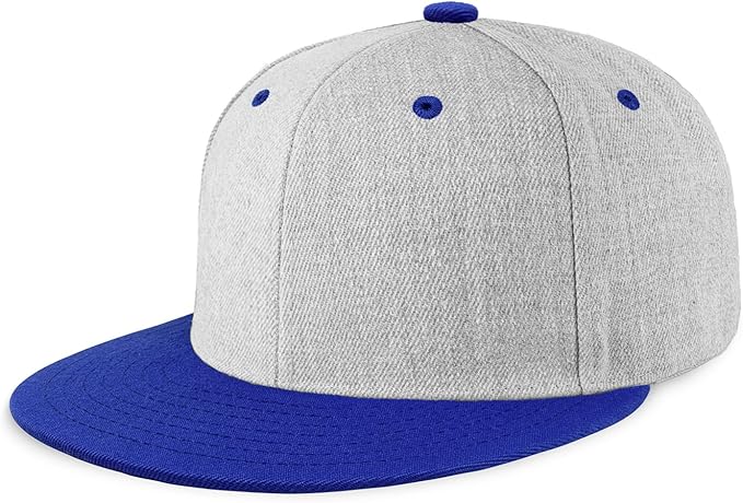 CHOK.LIDS Flat Bill Visor Classic Snapback Hat Blank Adjustable Brim High Top End Trendy Color Style Plain Tone Baseball Cap