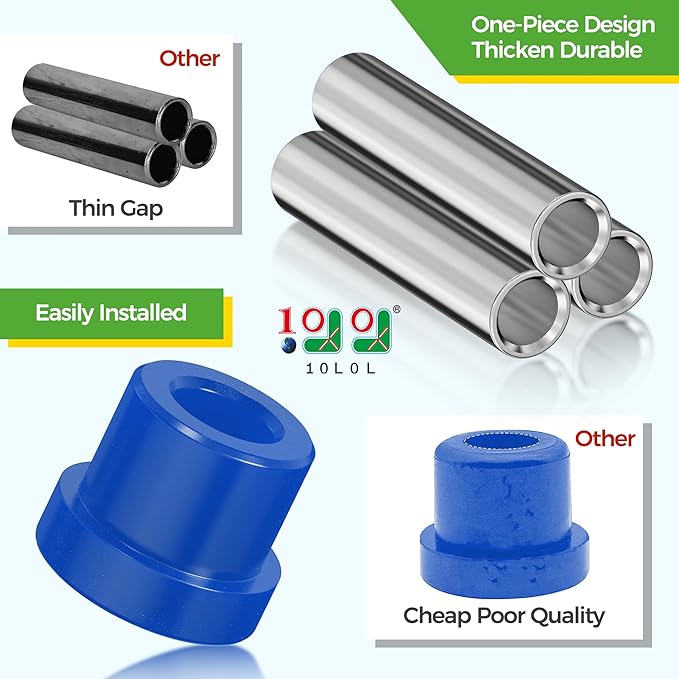 10L0L Golf Cart Rear Spring Bushing Kit for EZGO TXT & Medalist 1994-up, Club Car DS 1981-up