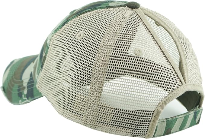 Classic Plain Ponytail Messy High Bun Headwear Adjustable Cotton Trucker Mesh Glitter Hat Baseball Cap
