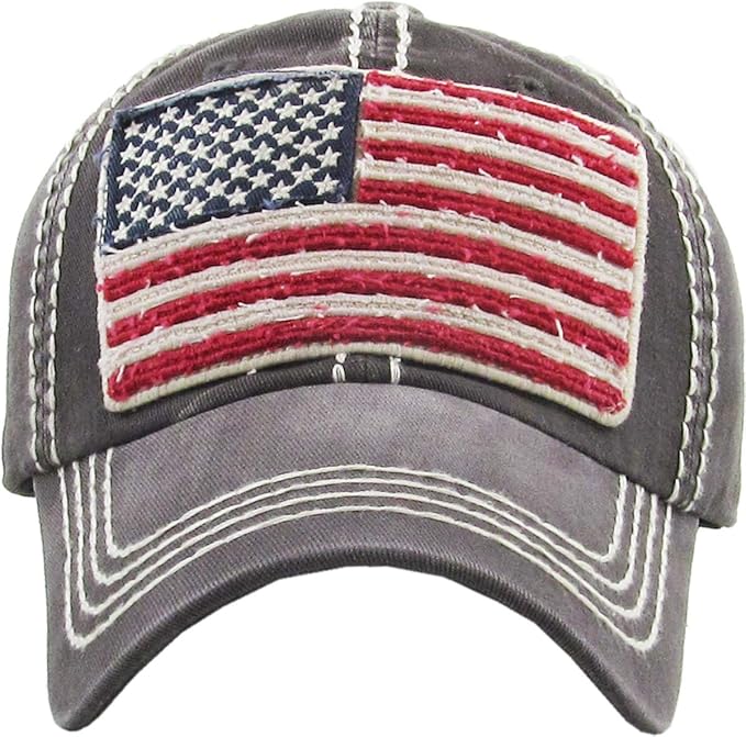 KBETHOS Flag USA America Military Thin Blue Line Thin Red Line Vintage Distressed Baseball Cap Dad Hat Unisex Adjustable…