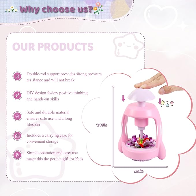 Bsgifts Fabric Flower Making Toys, DIY Flower Press Kits - Image 3