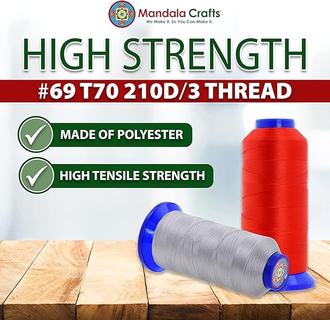 Mandala Crafts Cream Heavy Duty Thread - Image 4