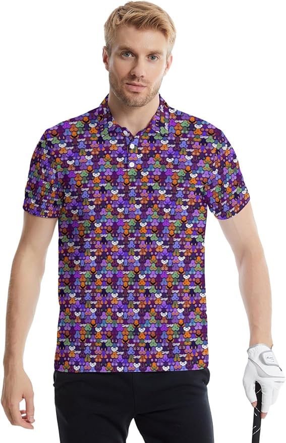 Mens Golf Shirts Golf Polo Shirts for Men Short Sleeve Polo Shirts Golf Gifts