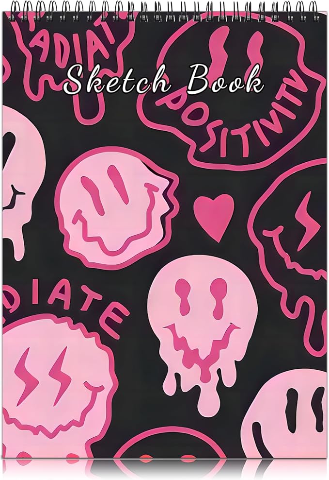 Cabreche Cute Sketchbook Top Spiral Bound Sketch Pad 9 x 12 inch, 100GSM Thick by Cabreche