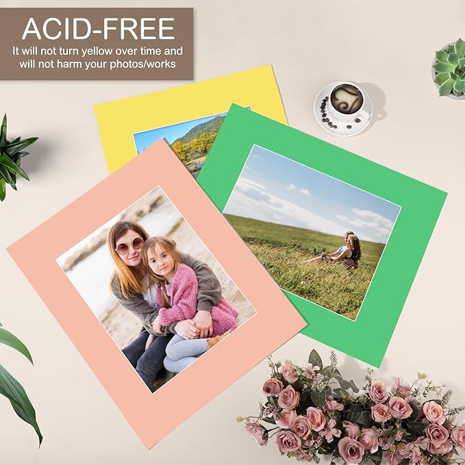15 Pack 20x16 Picture Mats, Mixed Colors Frame Mattes - Image 5