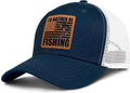 Fishing Hat Fishing Gifts for Men Bass Fish Flag Gear Accessories Stuff Trucker Hat Snapback Baseball Cap