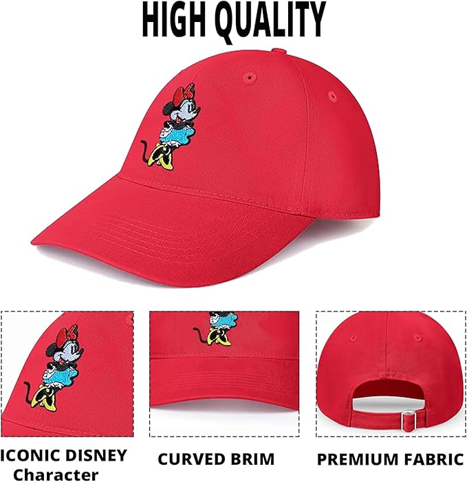 Disney Adult Baseball Cap, Minnie Mouse Adjustable Dad Hat