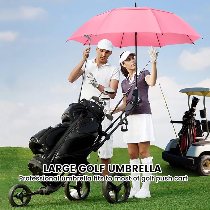ZOMAKE Golf Umbrella Windproof, Extra Large Oversized Heavy Duty Double Canopy for Rain, Sports Games & Push Cart(51/54/62/68/72Inch)