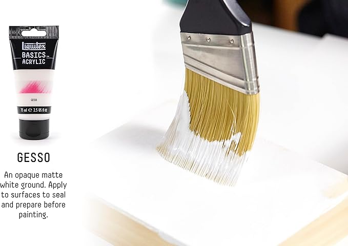 Liquitex BASICS Gesso Surface Prep Medium, 3.78L Tub - Image 7