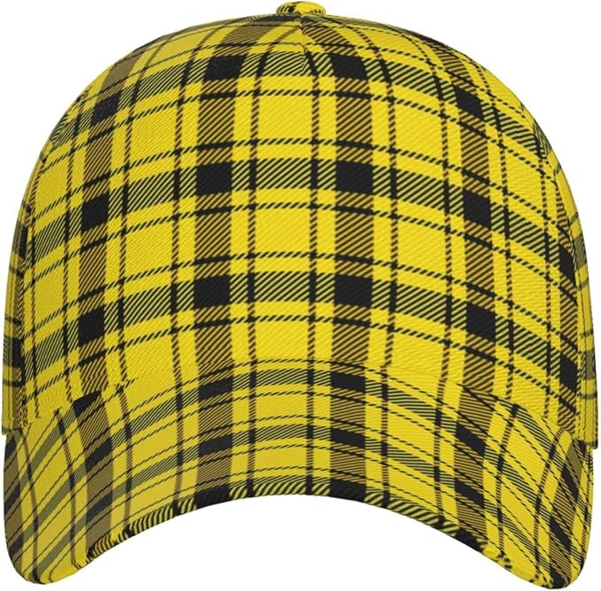 Vintage Cute Plaid Baseball Cap for Men Women,Adjustable Dad Hat Baseball Hat Summer Snapback Cap Outdoor
