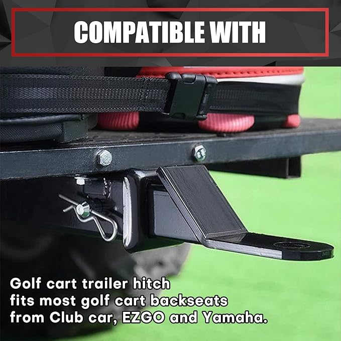 Golf Cart Hitch with 2 Inch Receiver - Fit for Club Car, EZGO, Yamaha