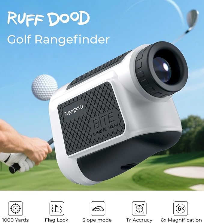 Golf Rangefinder with Magnetic - 1000 Yards Laser Range Finder with Slope Compensation & USB-C Rechargeable Battery for Golf