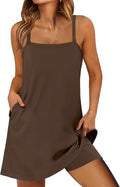 ANRABESS Women Summer Dress 2026 Beach Vacation Outfits Tennis Athletic Workout Romper Dress Built in Shorts Travel Clothes