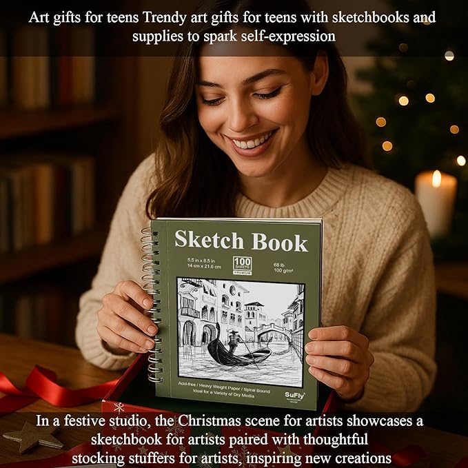 Sketch Book 5.5 X 8.5 inch, Artist Sketch Pad, 300 Sheets Spiral Bound - Image 6