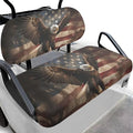 Yewatlles Vintage Fly Eagle Golf 2 Piece Soft Anti-hot Golf Cart Seat Cover with Universal Fit 2 Passenger Golf Car Lightweight Protective Accessories